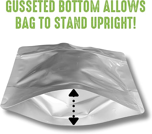 Miniatura 3 de Bolsas Mylar de 5 x 7 (12 pinta)  7 mil, cierre de cremallera reforzado (paquete de 50)