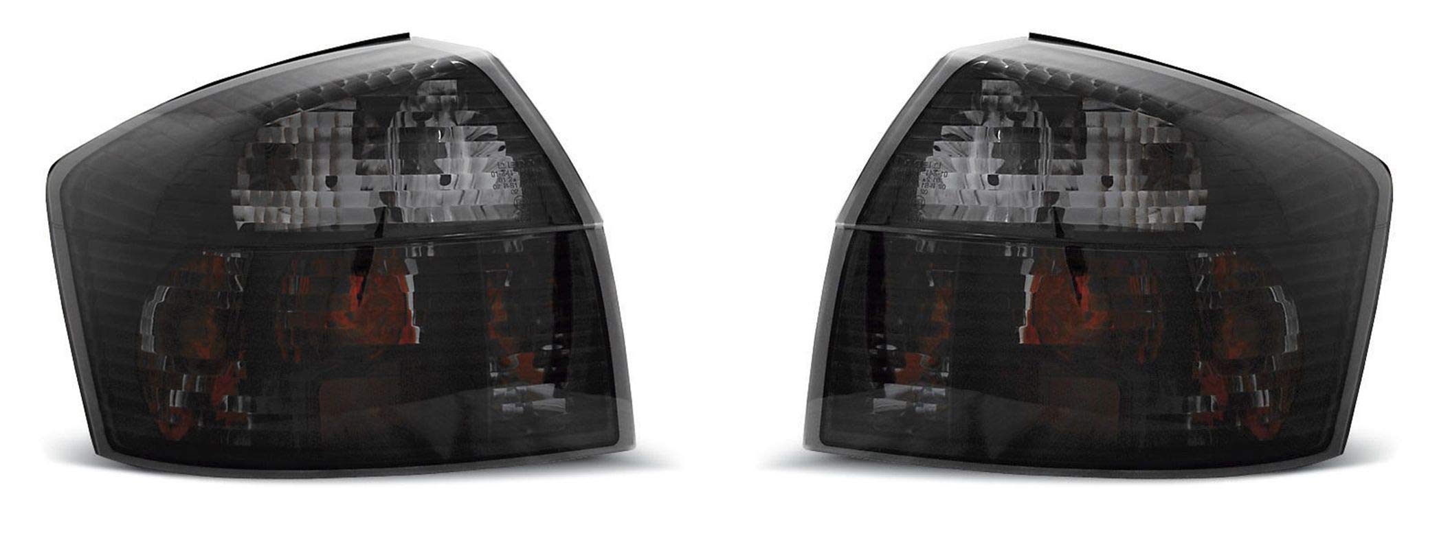 Rear Lights VR-1740 Tail Light Assembly Tail Lamp 1 Pair Driver and Passenger Side Complete Set Smoke Compatible with Audi A4 2000 2001 2002 2003 2004 Sedan