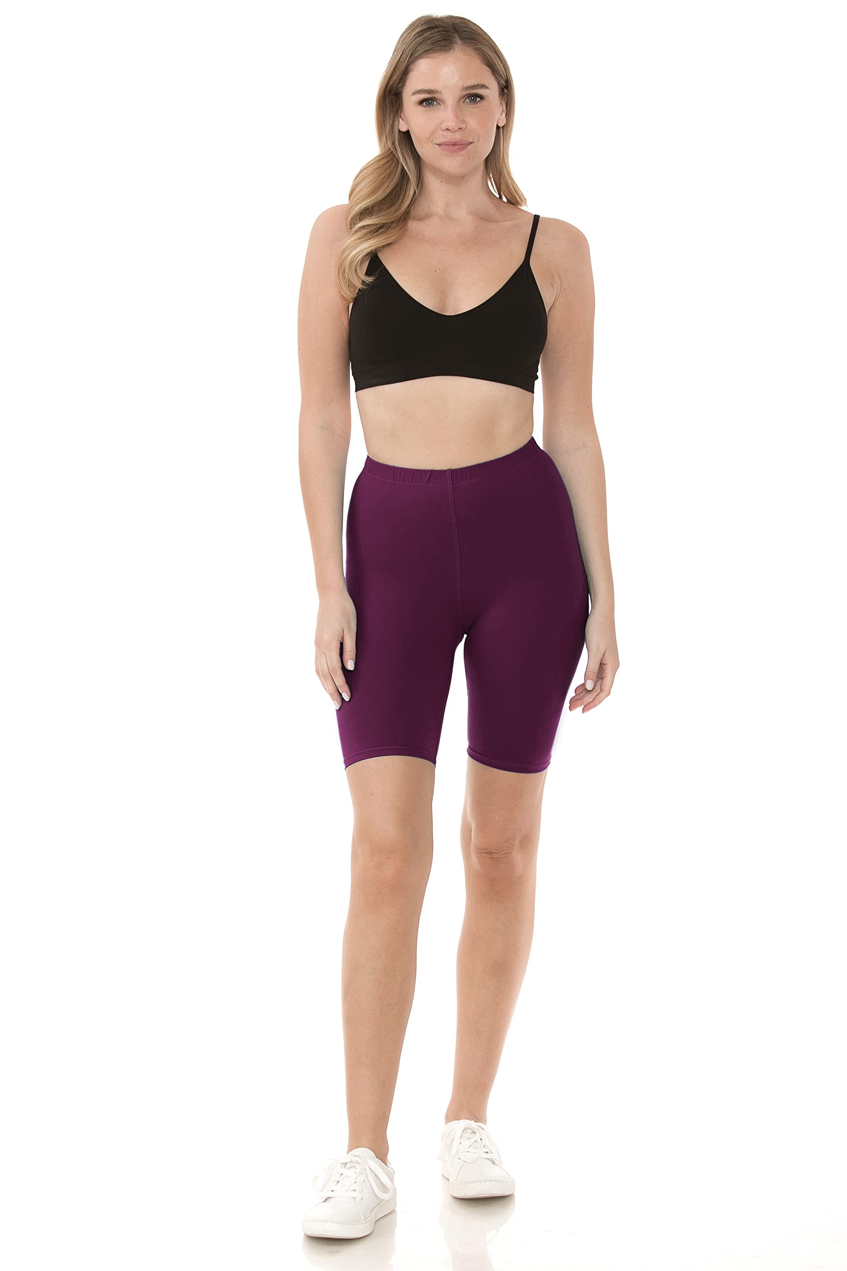 Leggings Depot Short de motard tendance pour femme, imprimé populaire et couleur unie - - 1X