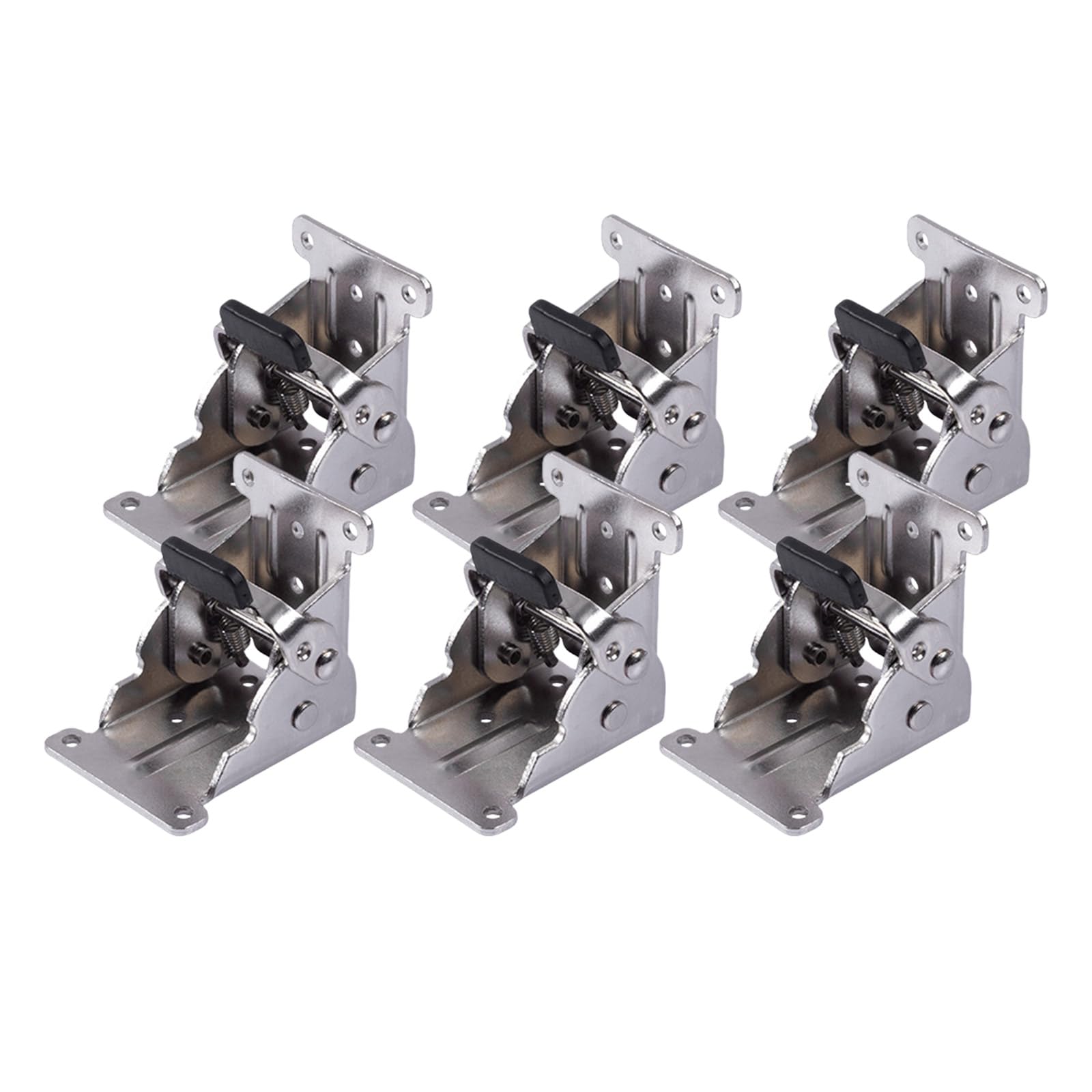 Strong Auto Locking Folding Hinge Metal Hardware Tool Easy Installation Erosion Resistant Hinge for Furniture Furniture Folding Hardware Not Rusts for Coastal Areas