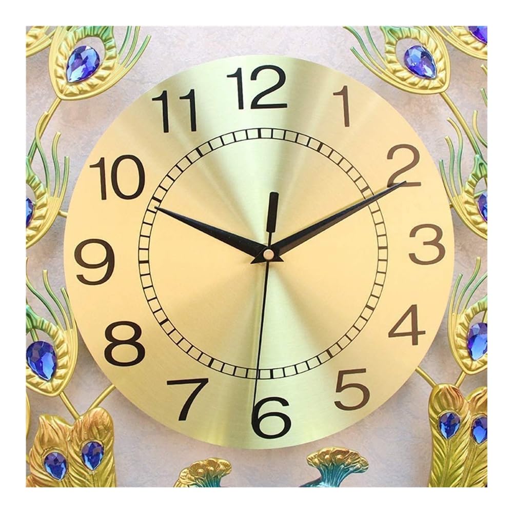 Orologio da parete 60 x 60 cm Pavo Real Mute quarzo creativo elettronico decorazione artistica e il soggiorno casa