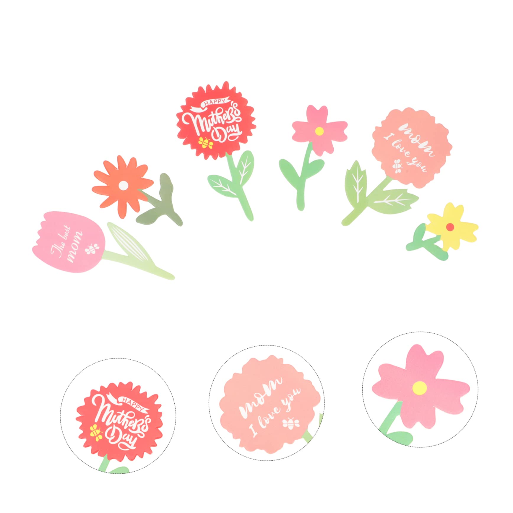 Amosfun 4 Set Inserti Per Torte Per La Festa Della Decorazioni Per Il Primo Anniversario Decorazioni Floreali Per Matrimonio Per Matrimonio Cupcake Pick 60 pezzi * 4