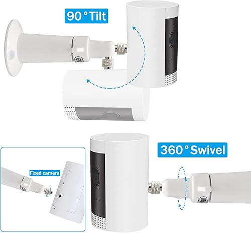 Miniatura 4 de (Metal 2 unidades) Soporte de pared de seguridad ajustable de 360 grados para Ring Stick Up CamRing Outdoor Cam PlusWyze CamEufy CamArlo Cámaras, se