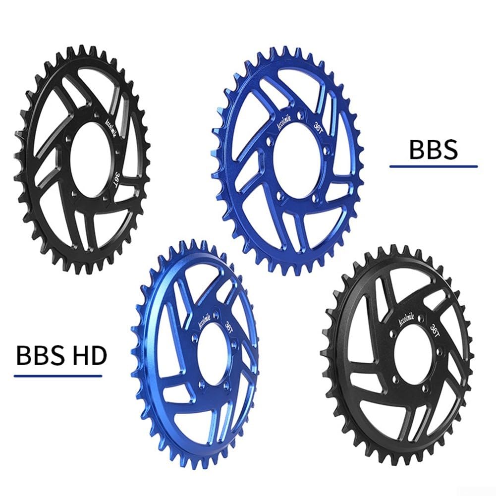 Plato de 36 dientes compatible con motores BAFANG de aluminio CNC de alto rendimiento para entusiastas del ciclismo (HD-rosa)