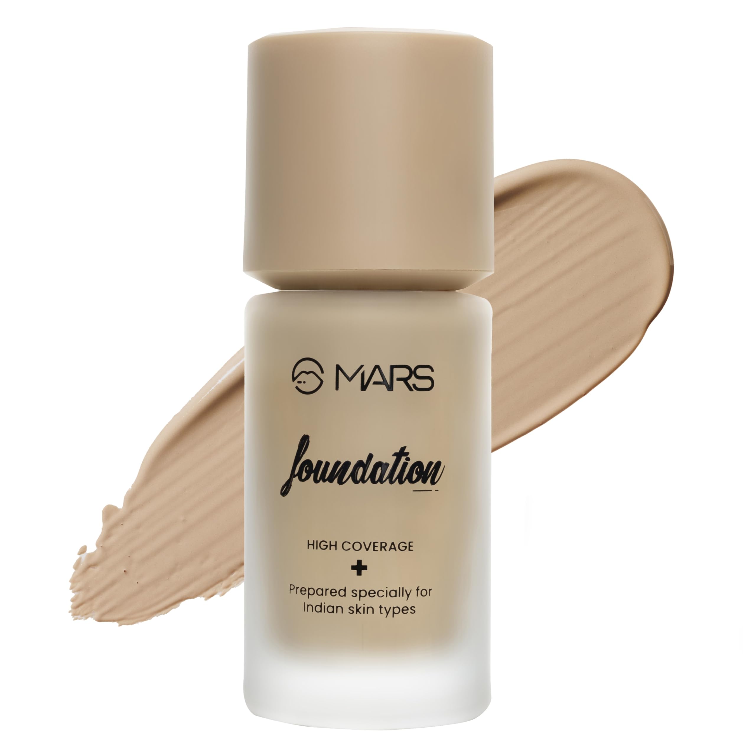 MARS SPF50 PA++++ High Coverage Liquid Foundation | Blemish Free & Blendable Foundation for Makeup (40ml) (SHADE-04)