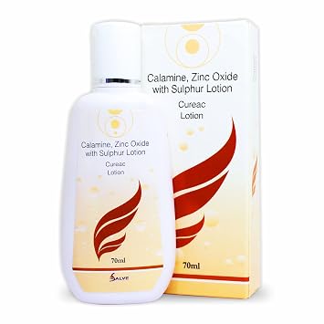 SALVE Cureac Lotion with Calamine, Zinc Oxide & Sulphur - 70 ml / 2.36 fl oz | Acne & Spot Care Lotion for Clear & Balanced Skin