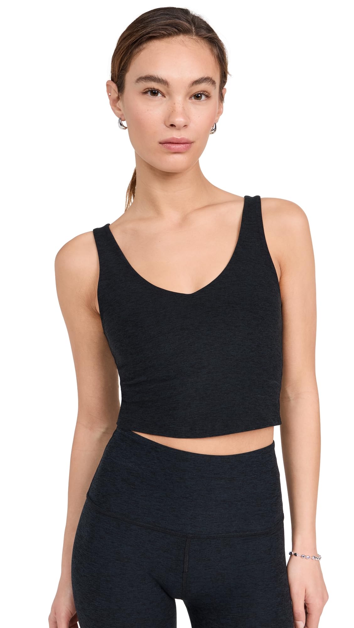 Beyond Yoga Women's Spacedye Good Day Cropped Tank, Darkest Night