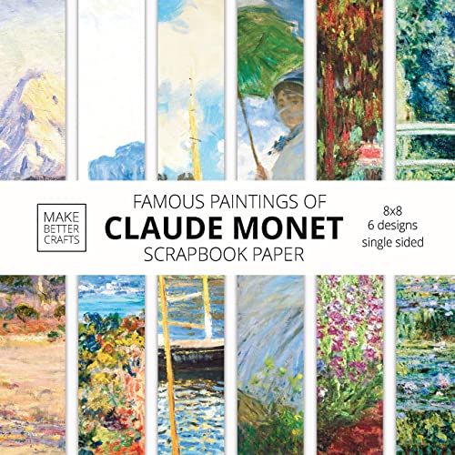 Famous Paintings Of Claude Monet Scrapbook Paper: Monet Art 8x8 Designer Scrapbook Paper Ideas for Decorative Art, DIY Projects, Homemade Crafts, Cool Artwork Decor Ideas image 3