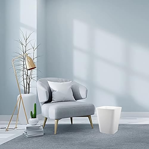 Miniatura 3 de Heagoale Basurero de plástico pequeño para baño, cesta cuadrada de basura para baño, oficina, dormitorio, oficina en casa, debajo del escritorio,