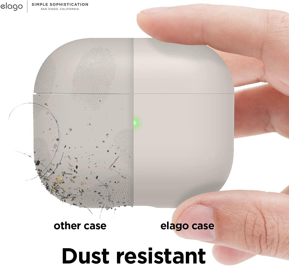elago Liquid Hybrid Case Compatible with AirPods 3rd Generation Case - Compatible with AirPods 3 Case Cover, Triple Layer Protection, Wireless Charging, Shock Resistant, Easily Cleaned (Stone)