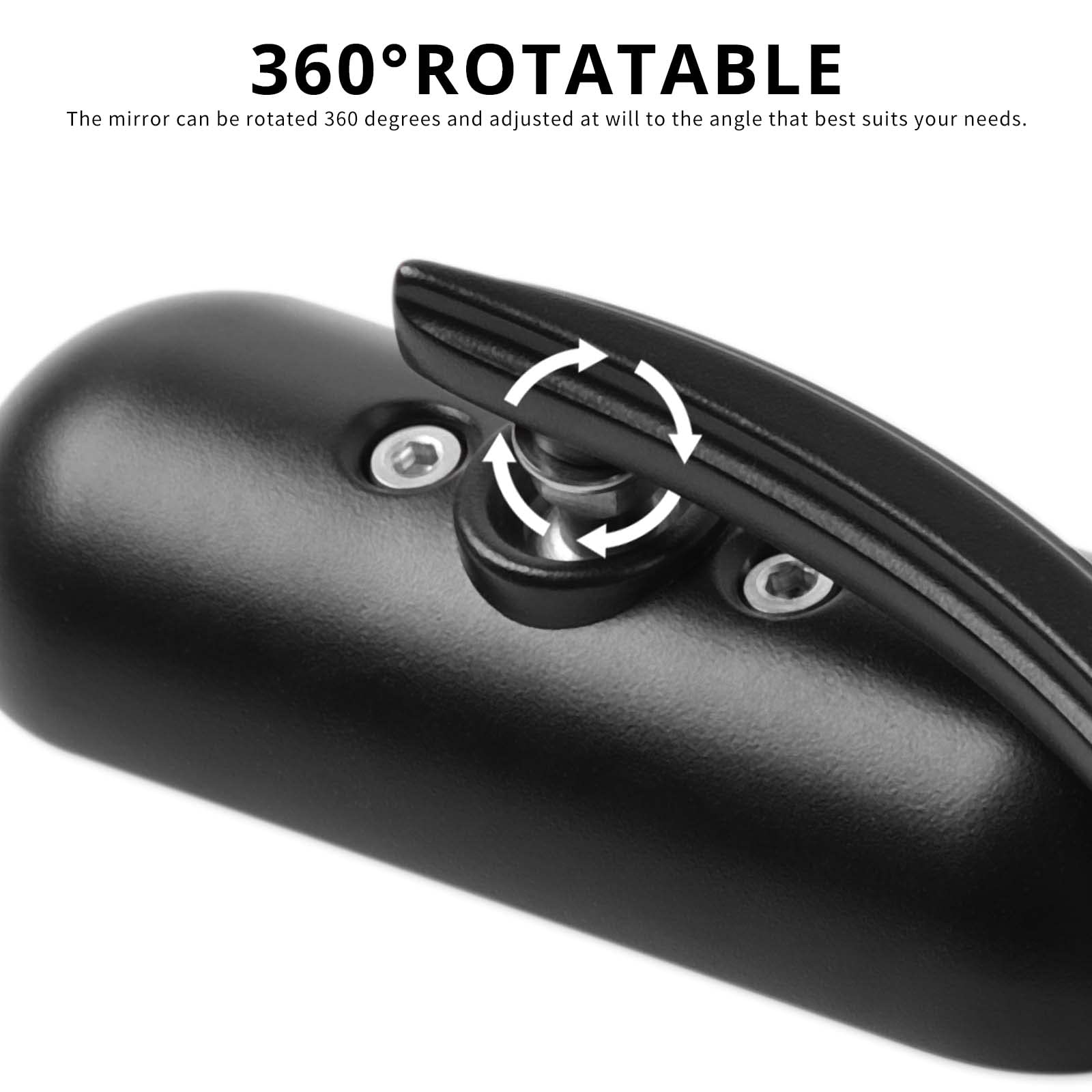 Rétroviseurs Latéraux de Moto Forme Ovale Noirs, M8 M10 Rétroviseurs de Moto Retroviseur Compatibles avec Harley Road King Softail Glide Dyna Chopper Bobber Touring Cruiser Street Bike Yamaha