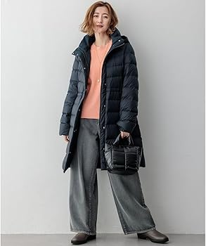 8164. 【大きいサイズ】23区 洗える ダウンコート 46号 Amazon | [23区] VERY12月号掲載/新色追加 シレータフタ ロング ダウン