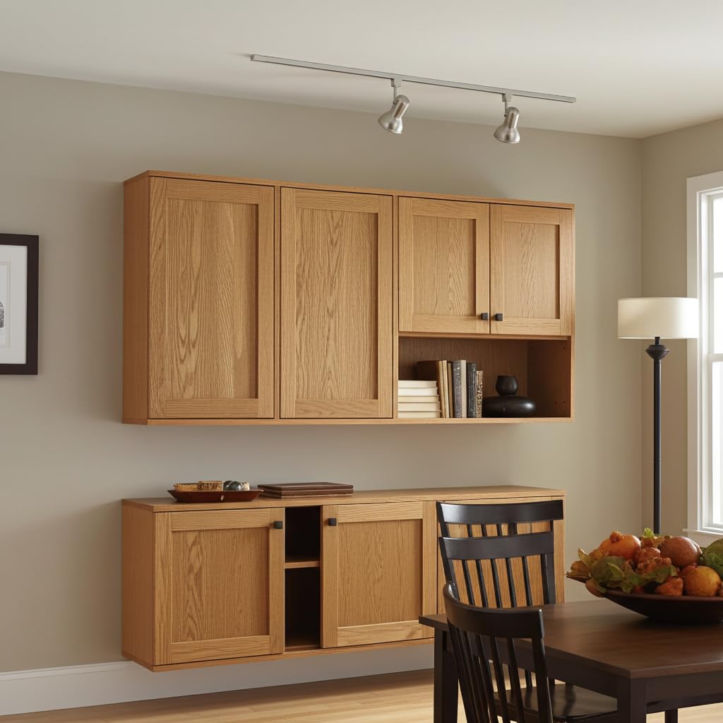 Puertas de repuesto de madera de roble macizo sin acabar, para recubrir cocina, cajones, alacenas, paneles de baño, estilo agitador, pintables, pintables, y perforables (18 x 12 pulgadas)