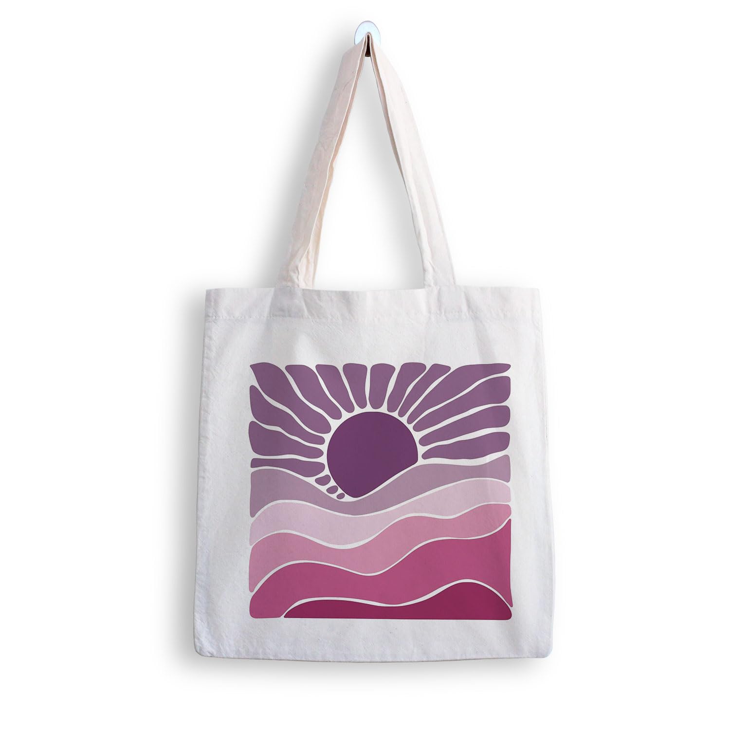 Canvas Tote Bags for Women, College Bag for Girls, Tote Bag for Shopping, Travel & Beach Bags for Women - Sun Alone - D No - 111