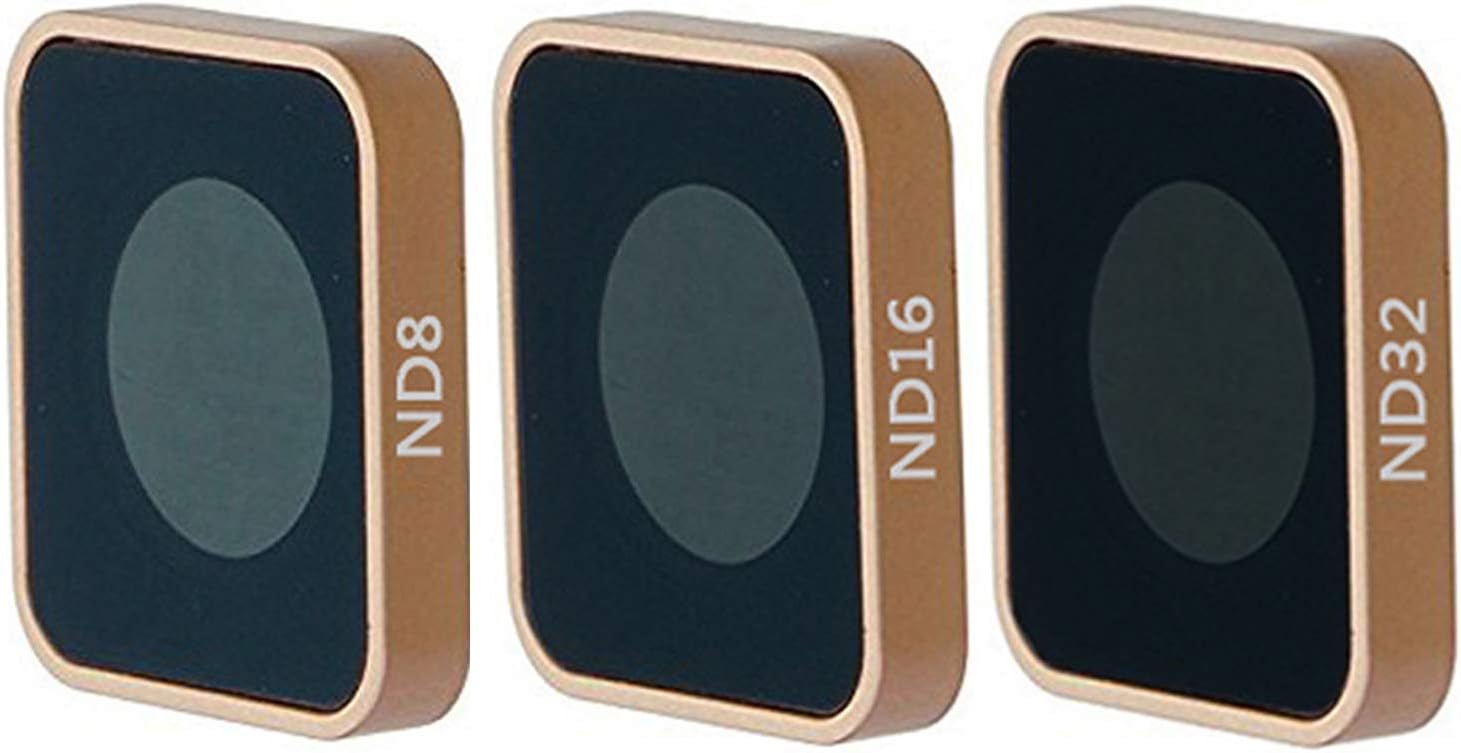 QKOO ND Filter Kit for GoPro Hero 7 Black/Hero (2018)/Hero 6 Black/Hero 5 Black - ND8, ND16, ND32 Lens Filter (3-Pack) - Neutral Density Lens Filters Set Camera Lens Accessories for Outdoor Sports