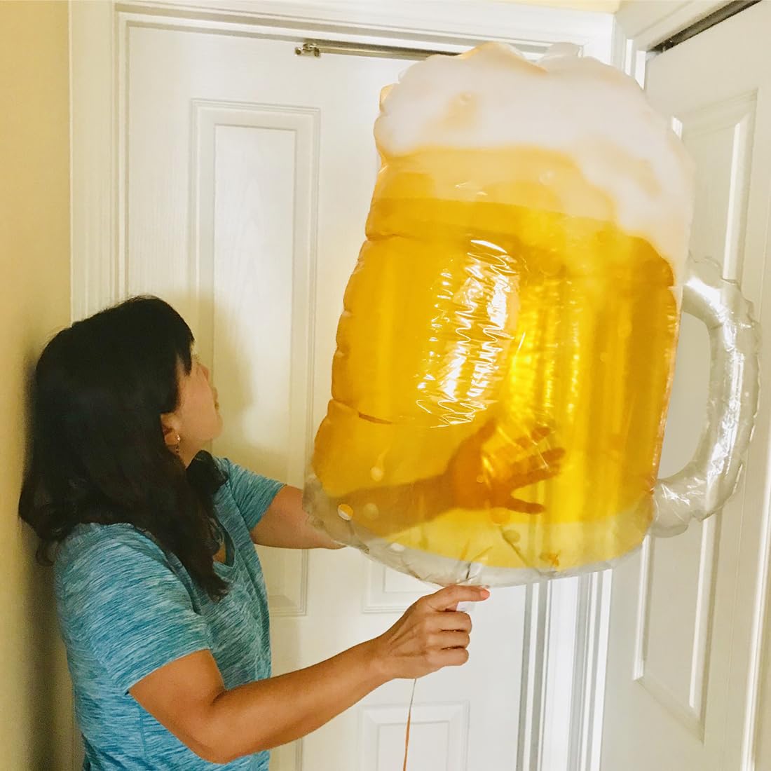 XXL Bier Folienballons – 4 Riesen-Bierglas-Luftballons Aus Aluminiumfolie – Perfekt Für Geburtstag, Hochzeit & Bierthemen-Partys