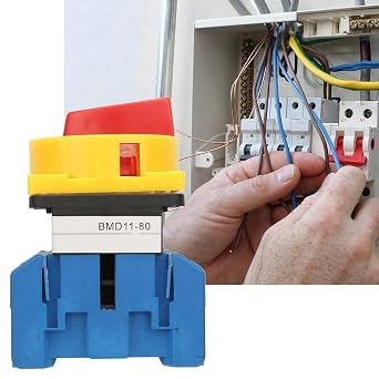 Universal Rotary Changeover Switch, 3 Poles 3 Phases 3NO Rotary Cam On-Off Power Switch, Load Circuit Breaker Switch 440V-(80A)