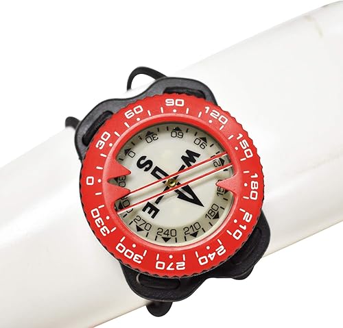 Vista 37 de Scuba Choice Brújula de buceo (soporte de muñeca/bungee) – Herramienta de navegación submarina fácil de leer para buceo, diseño duradero con bisel