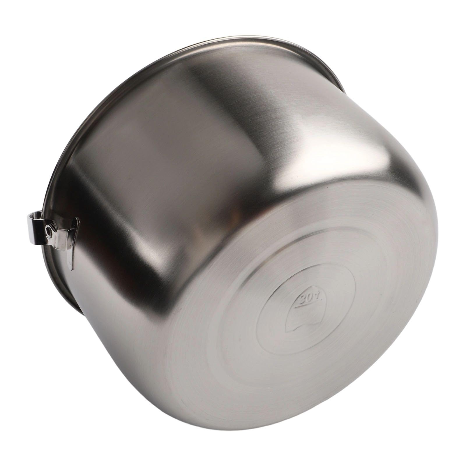 Whychstore Olla de camping de acero inoxidable, cacerola de cocina al aire libre con tapa y asa para senderismo, picnic, hogar, cocina, 1,4 L