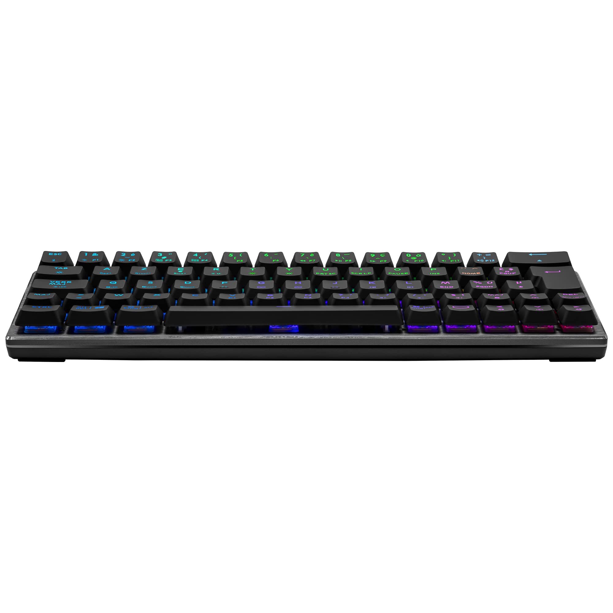 Cooler Master SK620 Teclado para Juegos con Cable - Diseño Compacto del 60%, Teclas mecánicas Planas, iluminación RGB por tecla, Teclas directas, MacOS/Windows Compatible - Diseño Space Grey, FR