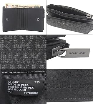 マイケルコース 財布 ウォレット 二つ折り シグネチャー メンズ 黒 ブラック Amazon | [マイケルコース] MICHAEL KORS 財布(二つ折り財布