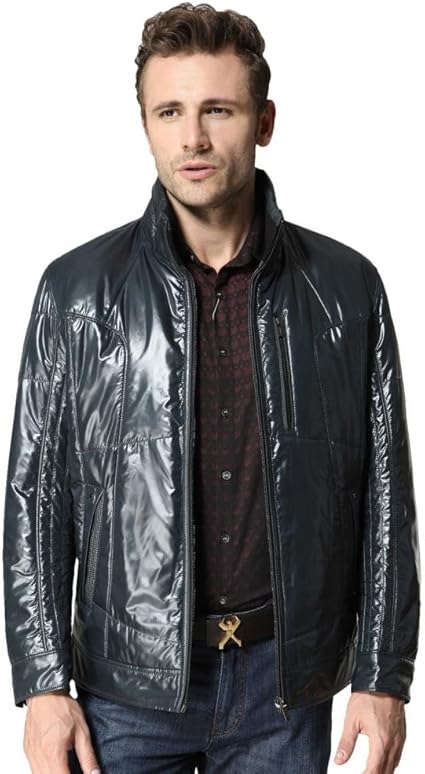 K-BOXING Men's Winter Stand Collar Regular Fit Casual Puffer Jacket XL Olive at Amazon Menâs 