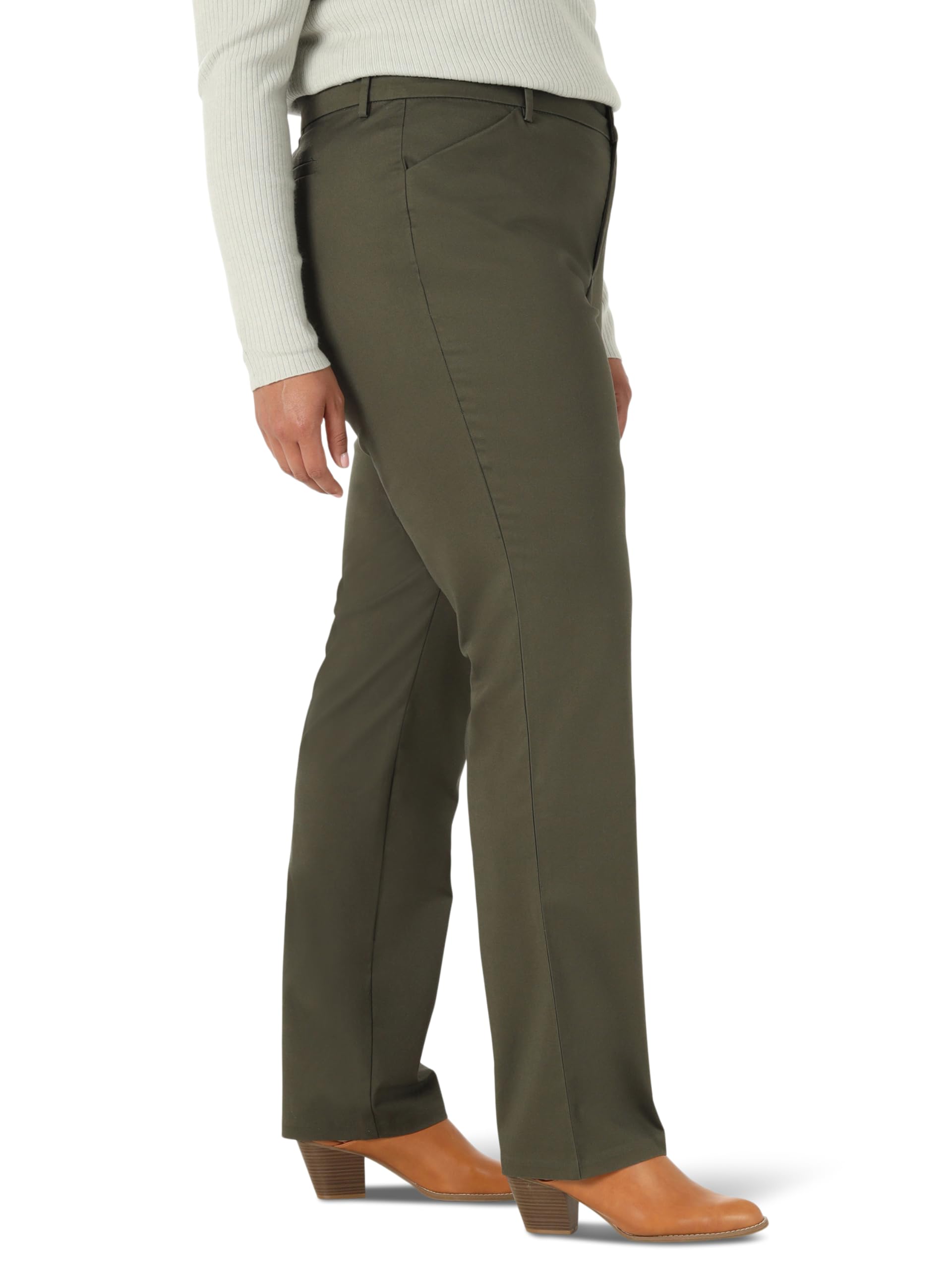 Lee Uniforms Damen Unterhose Wrinkle Free Relaxed Fit Straight Leg Pant