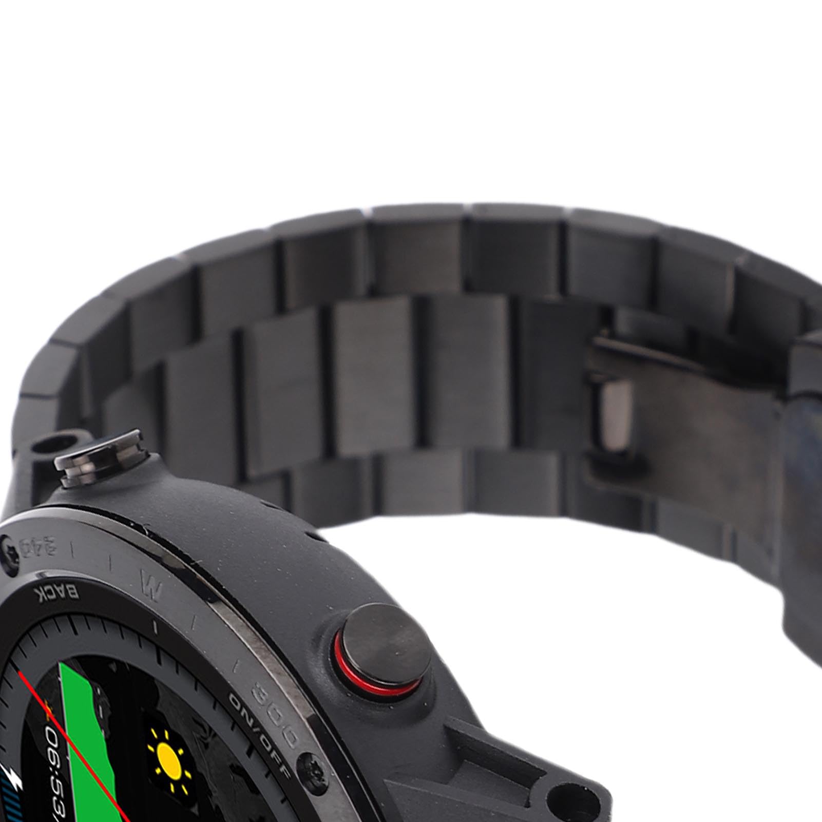 Fitness Tracker da uomo, impermeabile, 3,3 cm, elegante, per immersioni e corsa, con lega Ti e acciaio inossidabile
