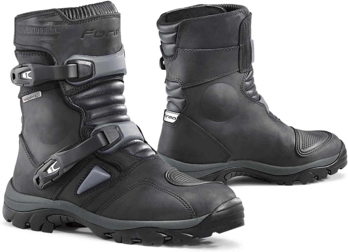 FORC50 W-9938 Adventure Low WP Motorcycle Boots CE Approved, Black