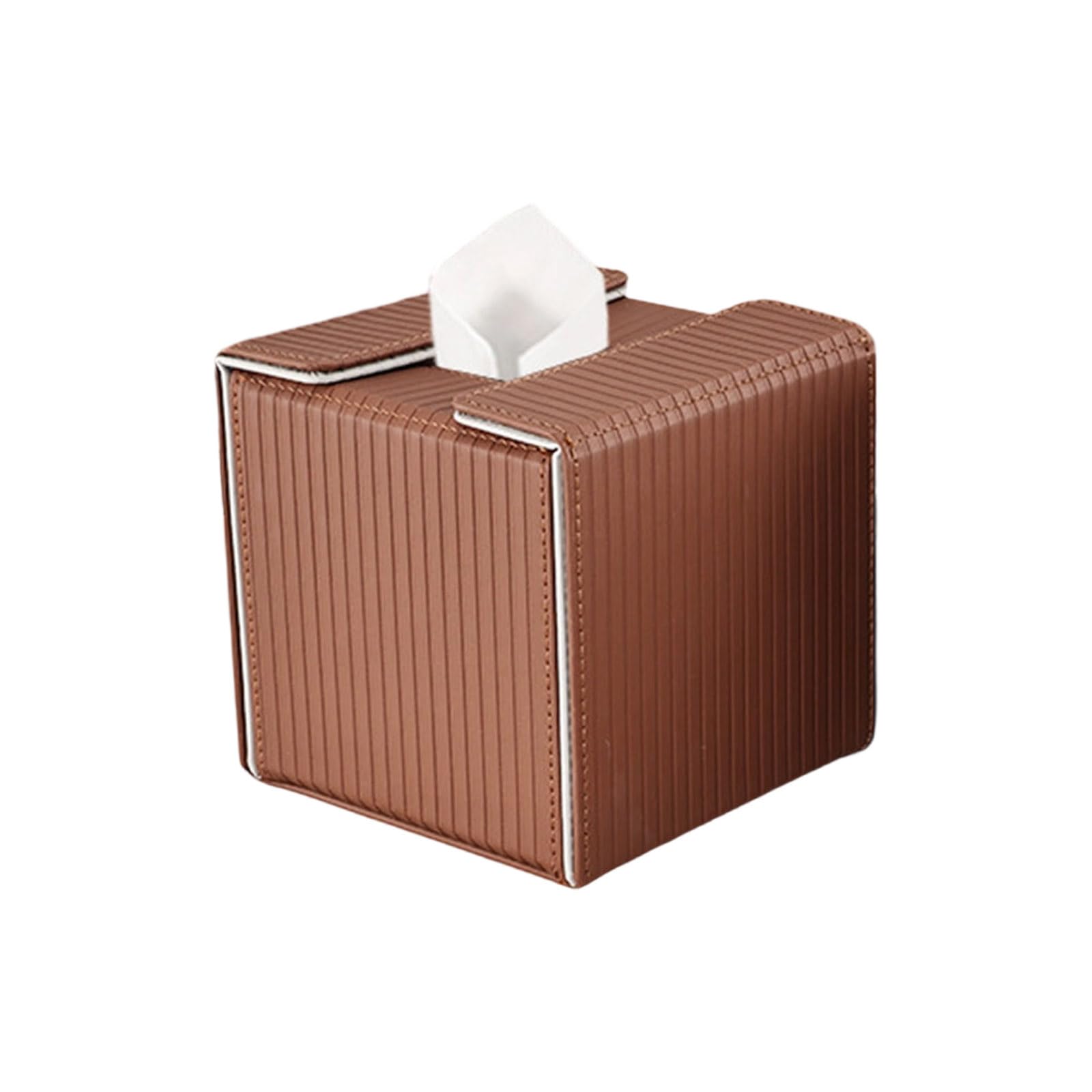 Boîte à mouchoirs en cuir PU pour distributeur papier faux cuir carré maison