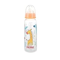 Vista 2 de Nuby Botella tintada de cuello estándar, 8 onzas, 1 paquete de 1 botella, los colores/patrones pueden variar