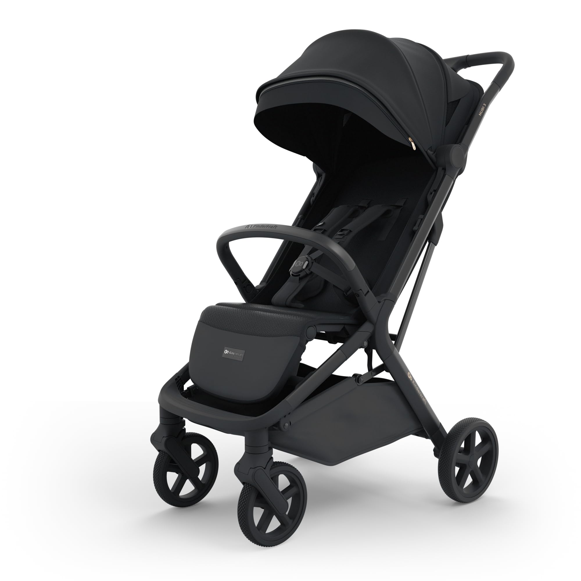 Kinderkraft NUBI 3 Passeggino Urbano 22 kg Buggy UPF50+ Leggero 8.7kg Nero