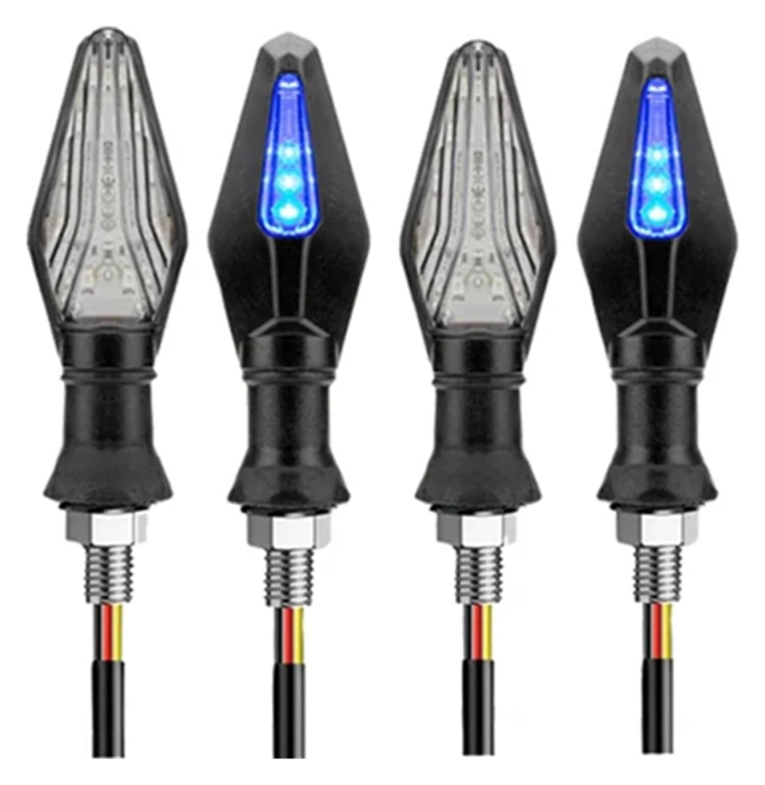 QWQNMC Indicatore Direzione Moto 12V Moto Freccia Spia Indicatore di Direzione Luce Lampeggiante(4pcs)