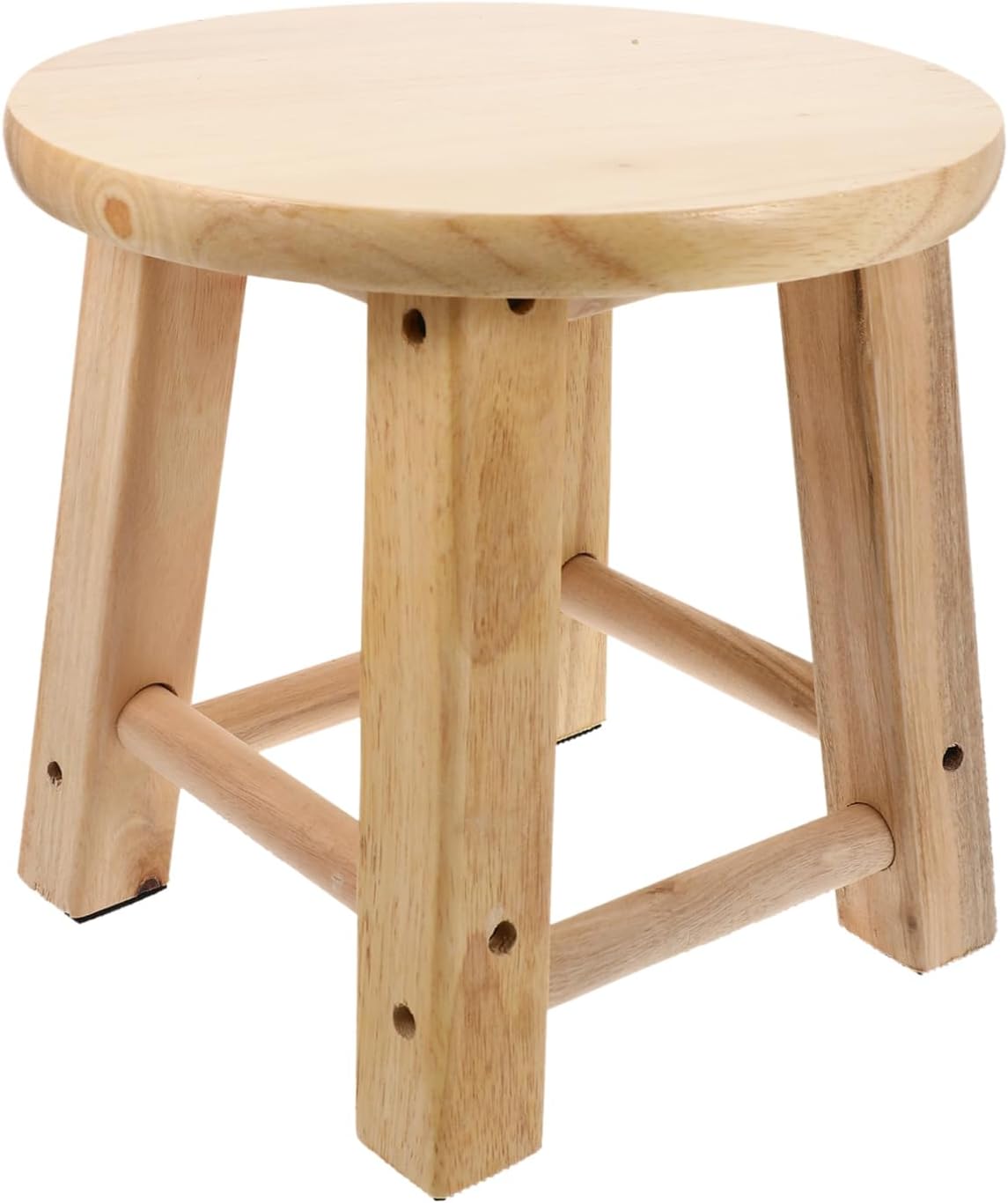 Cabilock Mini Stool for Bathroom Wooden Footstool Small Stool for Changing Shoes Footrest Comfortable