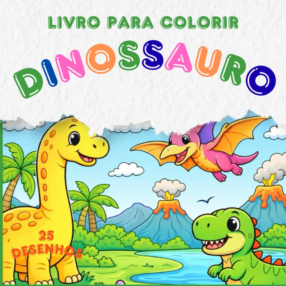 LIVRO PARA COLORIR: DINOSSAURO