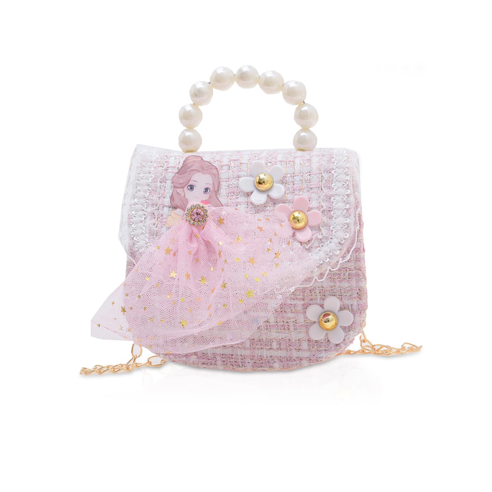 Balakaka Bolso Bandolera Niña Monedero Bolso Bolso Cremallera Cierre para Niñas Bolso de Princesa Brillo Lindo Bolso de Lazos Monedero Bolso de Mensajero para Infantil Niño