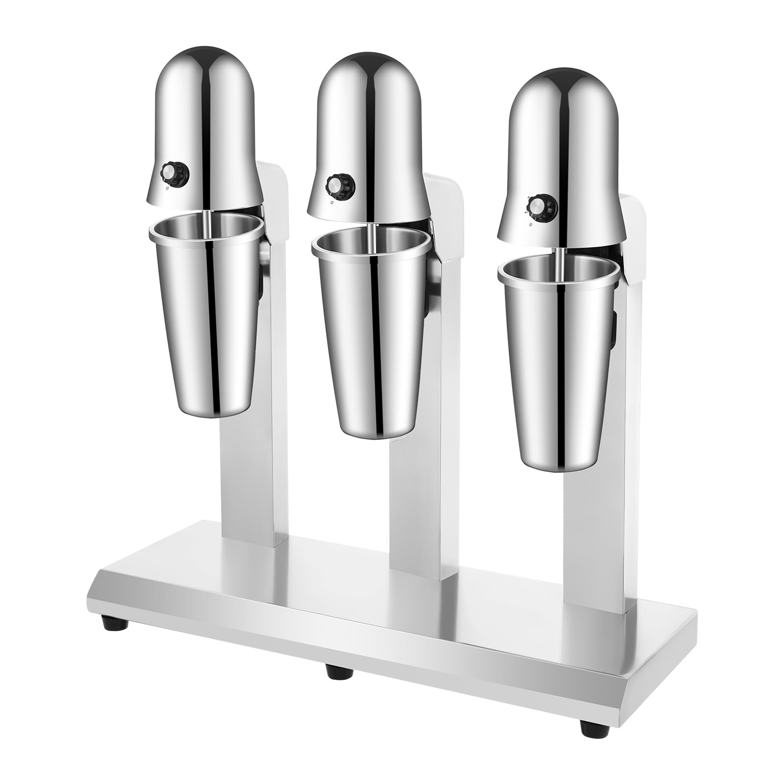 3 Heads Milkshake Machine Stainless Steel Milkshake Mixer Milk Shake Machine with Mixing Cup Commercial Milk Frother Mixer for Milkshake, Milk Tea, Fruit Smoothie, 18000RPM