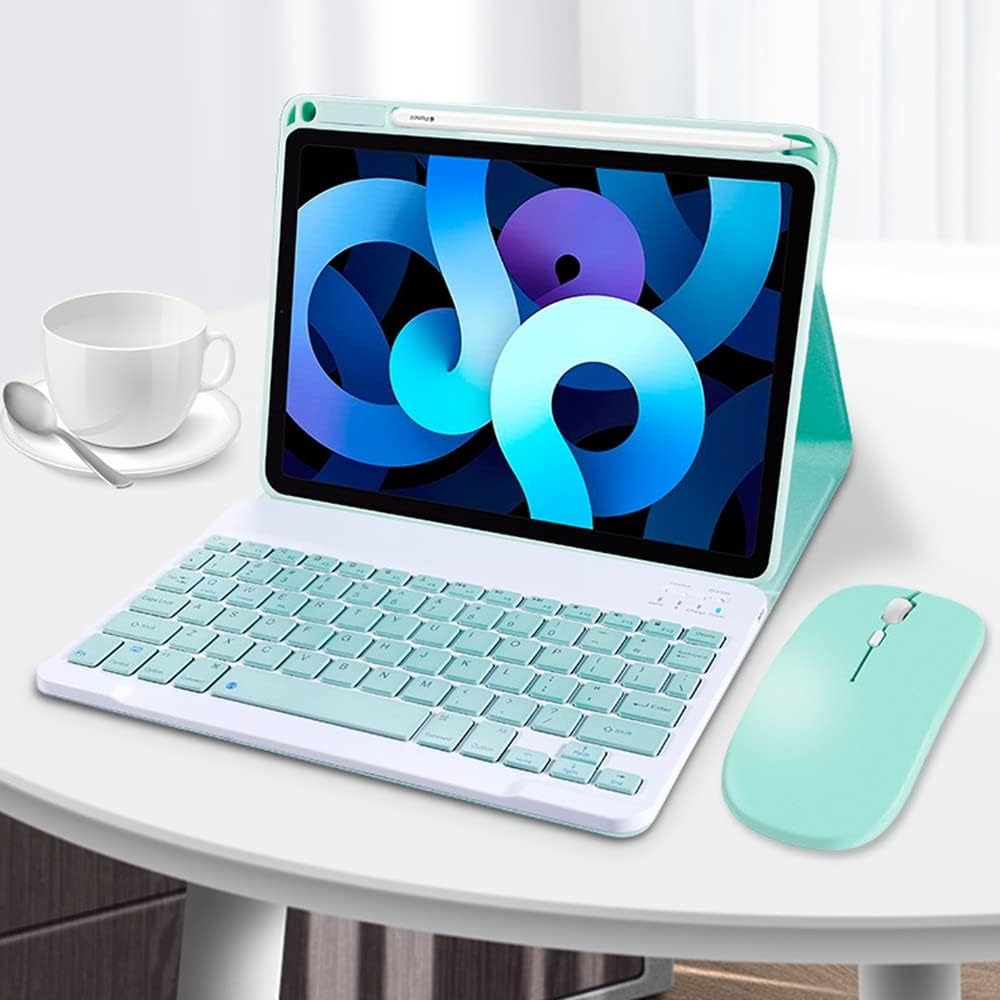 kaitesi Keyboard Case Mouse for iPad Mini A17 Pro/iPad Mini 6th Generation Case with Keyboard Support Pencil Charging Magnetically Detachable Wireless Color Keyboard (Mint Green)