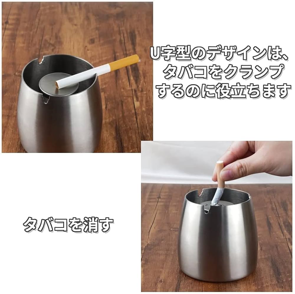 即日発送可能❕❕ 新品未使用JT 円筒形ステンレス灰皿 蓋付き xhg-001_01.jpg