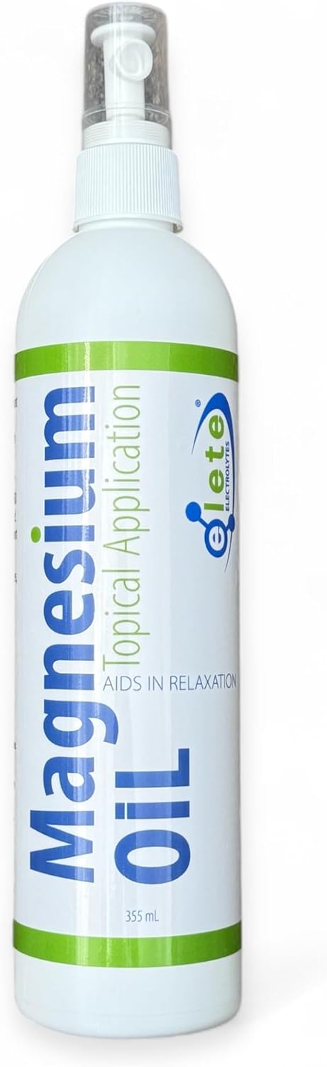 Elete Topical Magnesium Oil Spray – Natural Muscle Recovery & Joint Relief – Fast-Absorbing for Sore Muscles, Post-Workout Massage, Sleep Support, Hydration & Relaxation Formula – 355ml