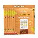 Prolicious High Protein High Fiber Masala Noodle Thins | Gluten Free | Plant Based | Healthy Snacks | Easy to Carry (50g Each, Pack of 7) gallery image