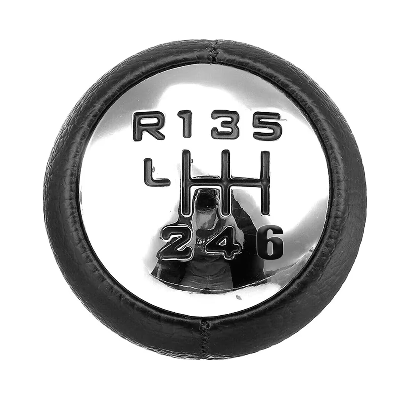 GHQFROP Transmission Gear Shift Knob for Peugeot 307 for 308 for 407 for 3008 Manual 6 Speed Gear Shift Knob Shifter Chrome Car Interior Parts Car Gear Stick Knob