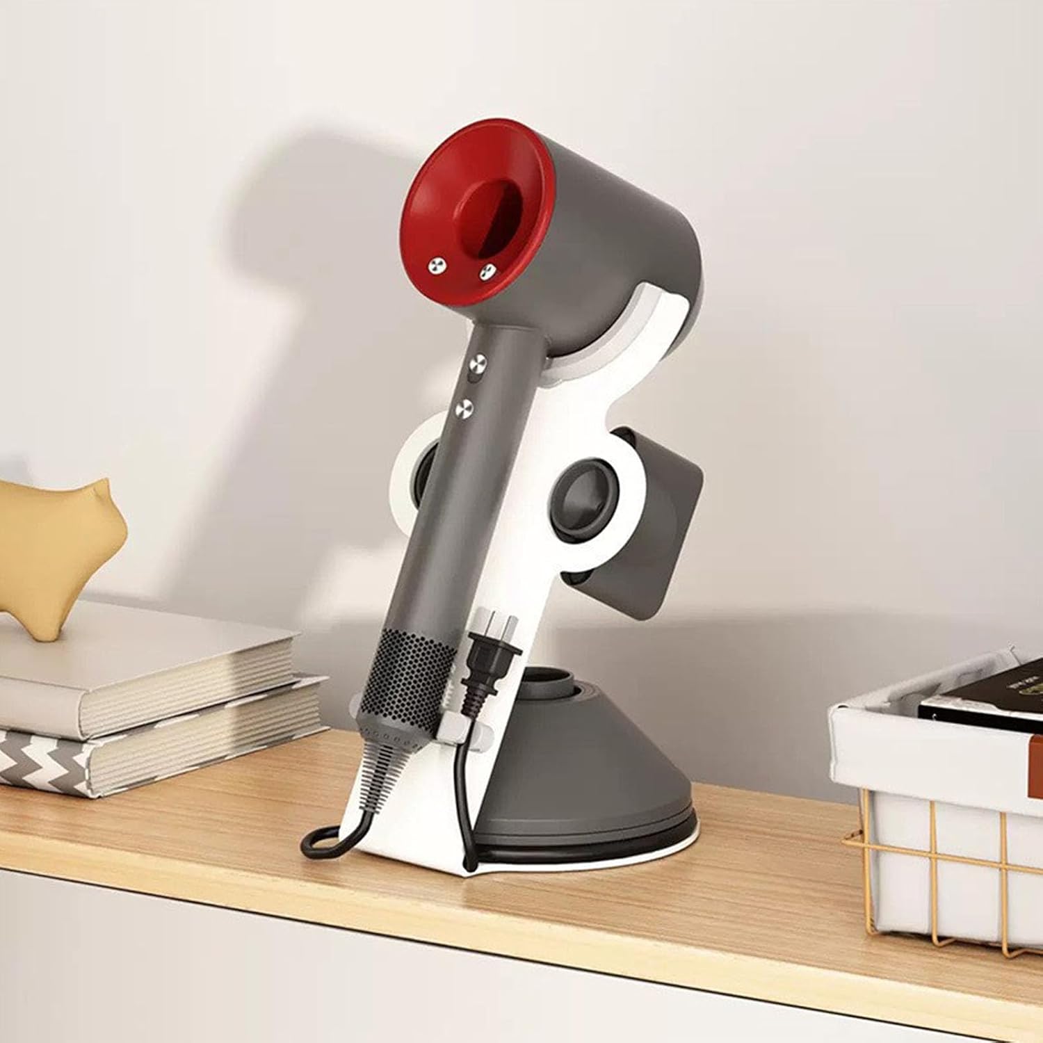 Modern Smooth Hair Dryer Mount Bracket for Home Use Easy Denial Tools Assembly Secure Placement in Bathroom Smooth Plan