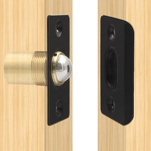 Miniatura 3 de Pestillos de bola de puerta para puertas interiores, pestillo de bola de puerta con placa de golpeo y tornillos, cerradura de bola invisible para