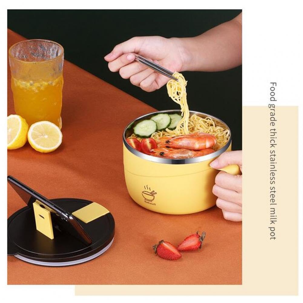 Tazón para ramen, Cuenco De Fideos Instantáneos Con Orificio De Drenaje, Sopa Útil De Cereales De Calidad Alimentaria PP for Dormitorio