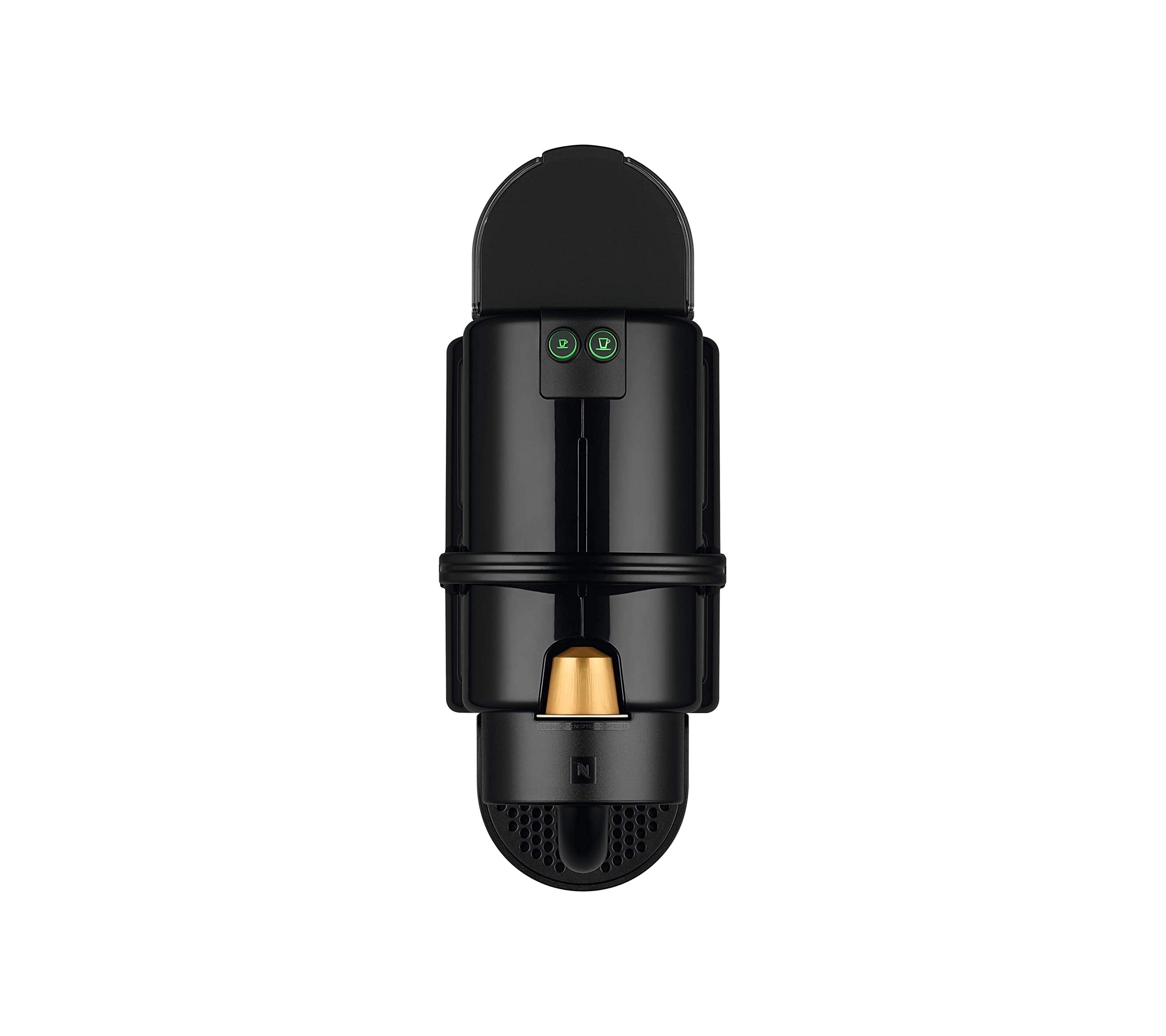 Nespresso DeLonghi Inissia Milk EN 80BAE-Cafetera de cápsulas, 19 bares, compacta, apagado automático, color Black