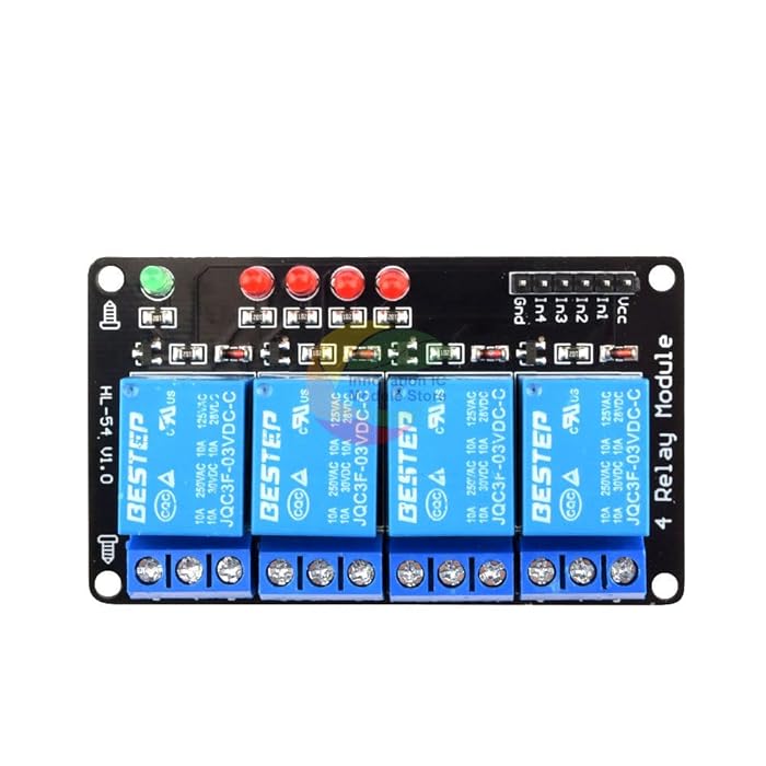 Buy 3V 3.3V 4 Channel Relay Module Low Level Trigger with Lamp Relay ...
