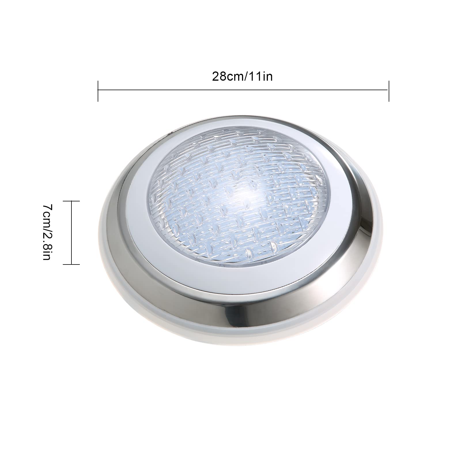 Luz subacuática LED RGB de 12V 18W, lámpara de Montaje en Pared de 7 Colores Que Cambia de 11 Pulgadas con Control Remoto, IP68 a Prueba de Agua para Acuario de Piscina
