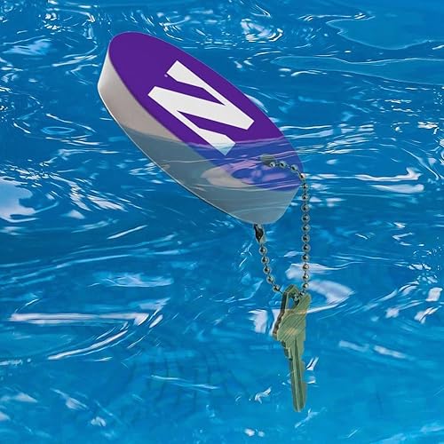 Miniatura 3 de Graphics and More Llavero flotante con logotipo principal de la Universidad Northwestern - Boya flotante de espuma ovalada para barco de pesca