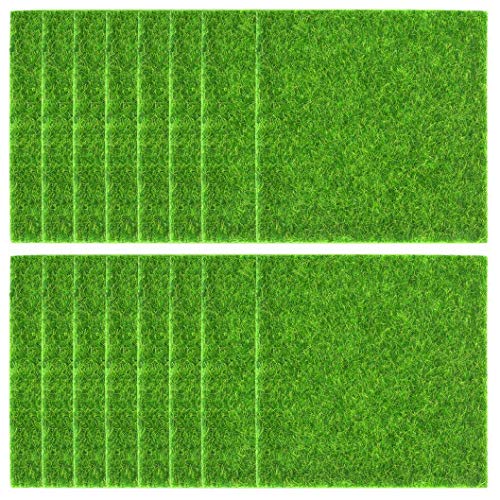 DaysAgo Lot de 16 pelouses artificielles réalistes pour jardin - 15,2 x 15,2 cm Cover